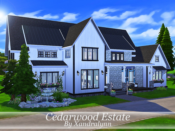 Sims 4 Cedarwood Estate by Xandralynn at TSR
