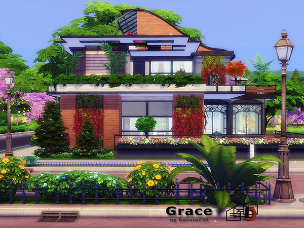 Sims 4 Grace house by Danuta720 at TSR