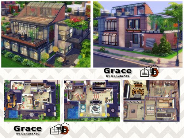 Sims 4 Grace house by Danuta720 at TSR