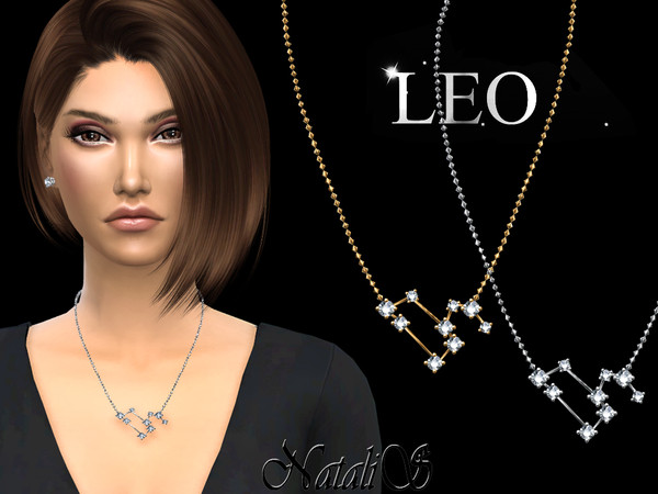 Sims 4 Leo zodiac necklace by NataliS at TSR