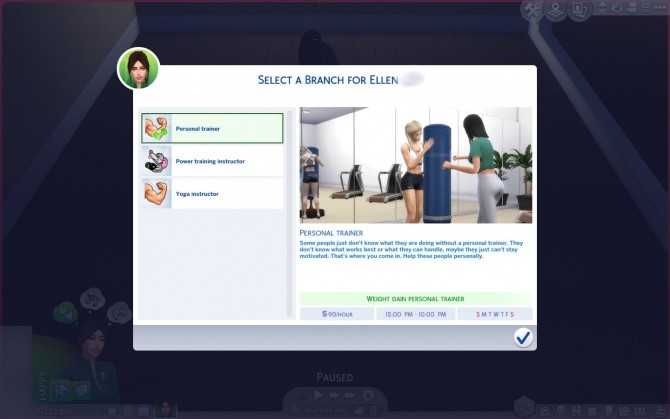 Sims 4 Fitness Instructor by ellenplop at Mod The Sims