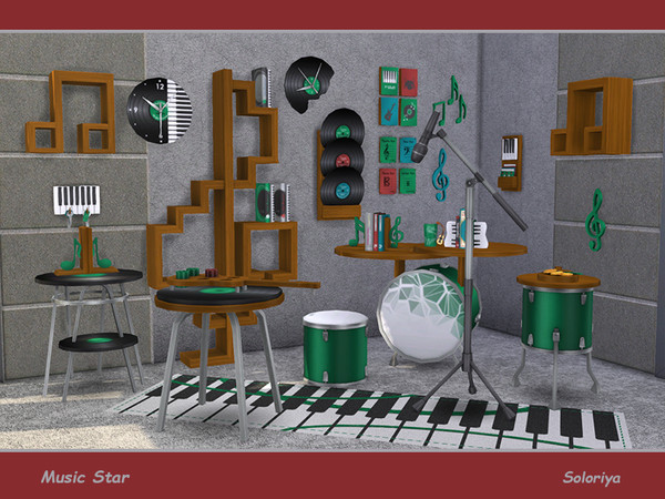 Sims 4 Music Star set by soloriya at TSR