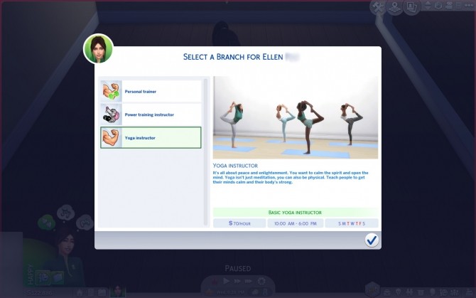 Sims 4 Fitness Instructor by ellenplop at Mod The Sims