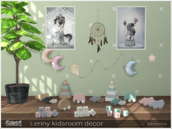 Sims 4 Lenny kidsroom decor by Severinka at TSR