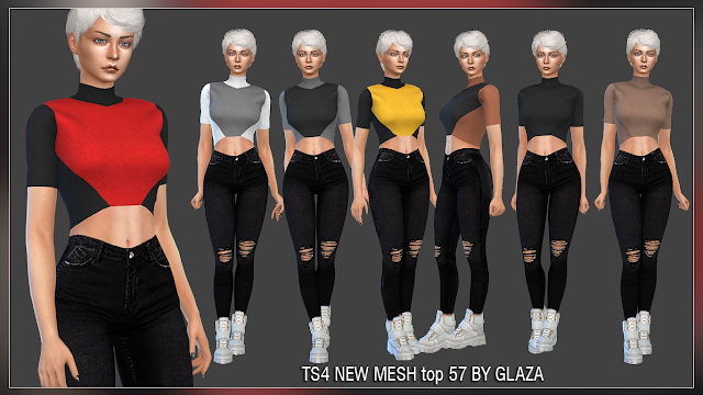 Sims 4 Top 57 at All by Glaza