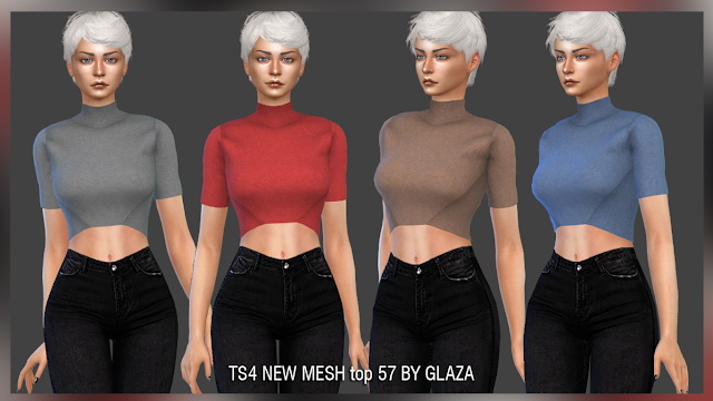 Sims 4 Top 57 at All by Glaza