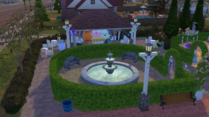 Sims 4 Plumbob Plaza Park by pizzacool at Mod The Sims