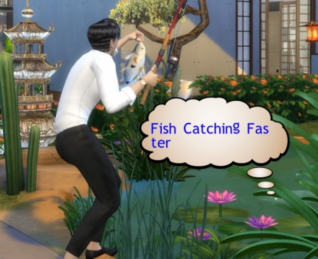 Faster Fish Catching (2X, 5X or Slower2X) by dannywangjo at Mod The Sims