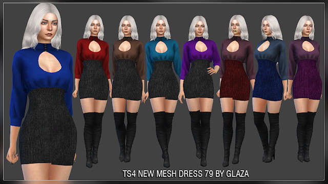 Sims 4 Dress 79 at All by Glaza