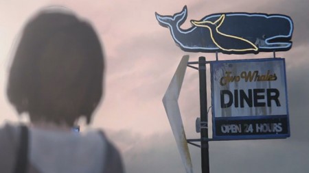 Two Whales Diner sign at Josie Simblr