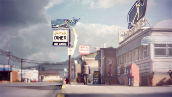 Sims 4 Two Whales Diner sign at Josie Simblr