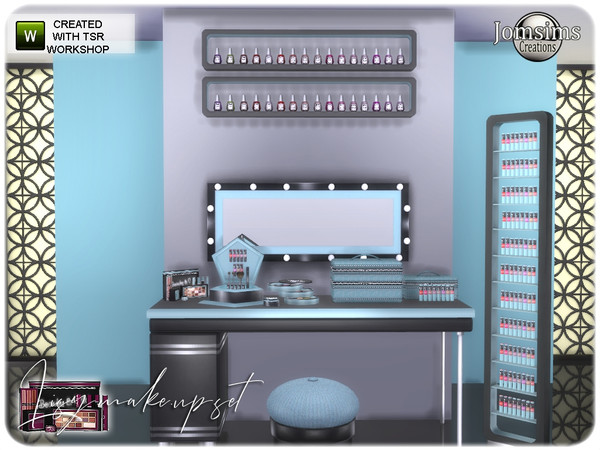 Sims 4 Lisy decor make up set by jomsims at TSR