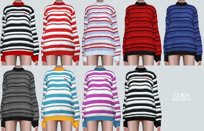 Sims 4 Stripe Sweater at Marigold