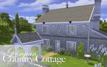 Georgian Country Cottage NO CC by FernSims at Mod The Sims