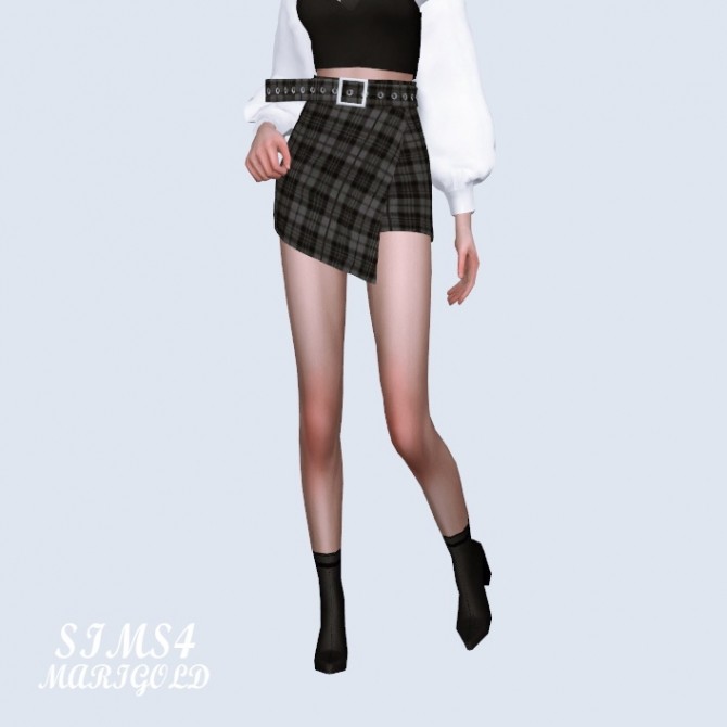 Sims 4 Wrap Skirt With Belt at Marigold