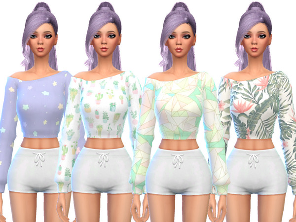 Sims 4 Snazzy Long Sleeved Shirts by Wicked Kittie at TSR