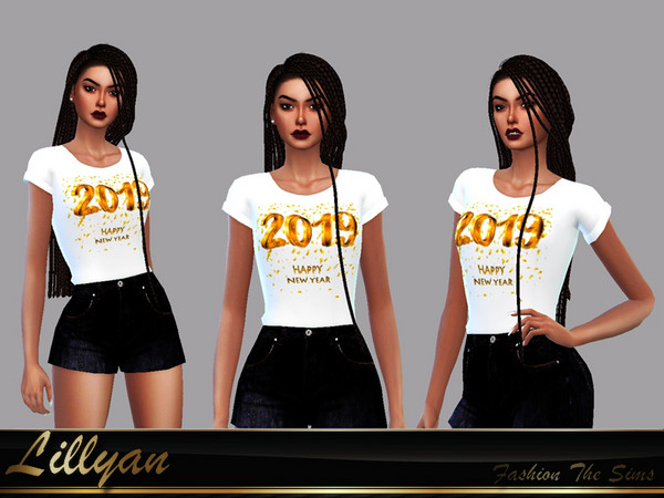 Sims 4 Top Happy New Year by LYLLYAN at TSR