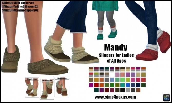 Sims 4 Mandy slippers by SamanthaGump at Sims 4 Nexus