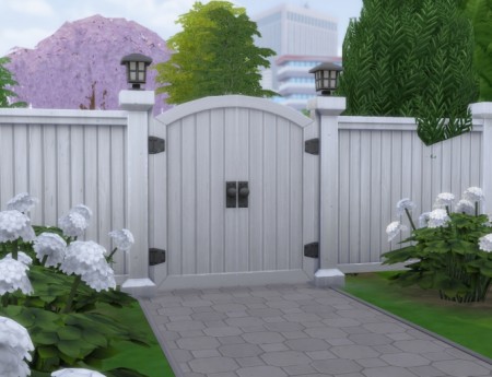 White Recolors on 6 Base Game GATES by simsi45 at Mod The Sims