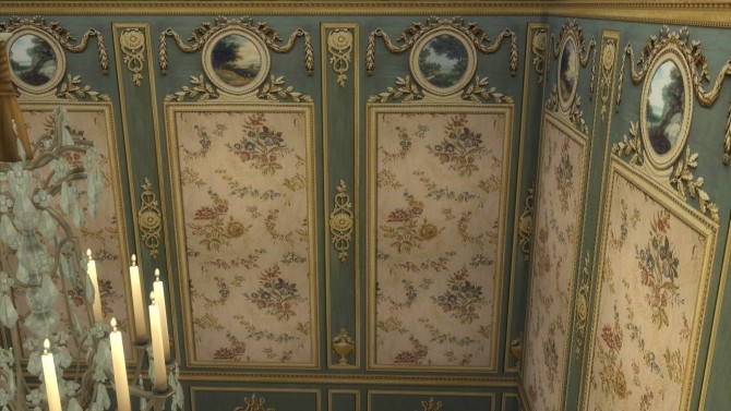 Sims 4 Marie Antoinette Floral Walls at Regal Sims