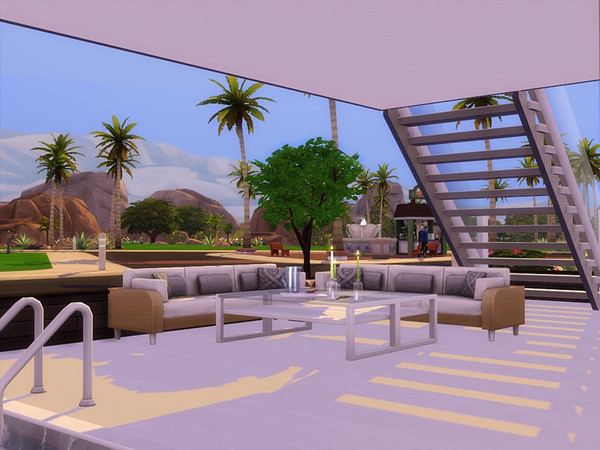 Sims 4 Kinga modern house by marychabb at TSR
