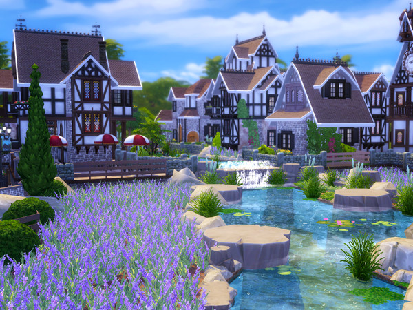 Sims 4 French Village by kaibellvert at TSR