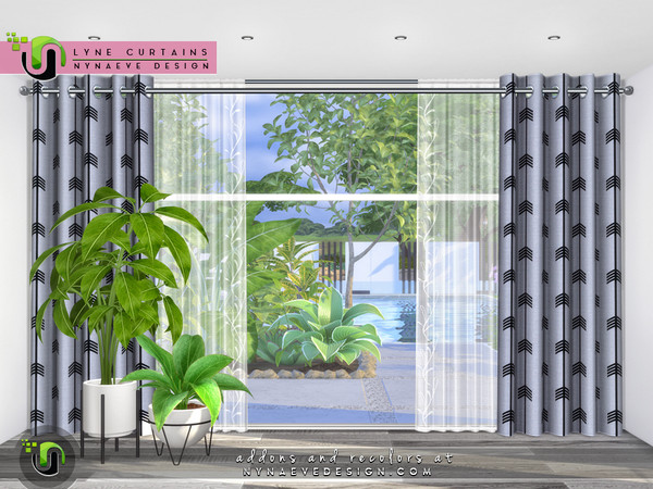 Sims 4 Lyne Curtains by NynaeveDesign at TSR