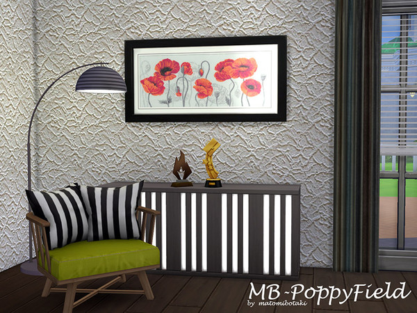 Sims 4 MB Poppy Field paintings by matomibotaki at TSR