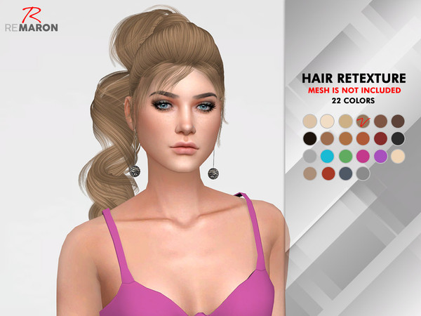 Sims 4 OE 1224 F Hair Retexture by remaron at TSR