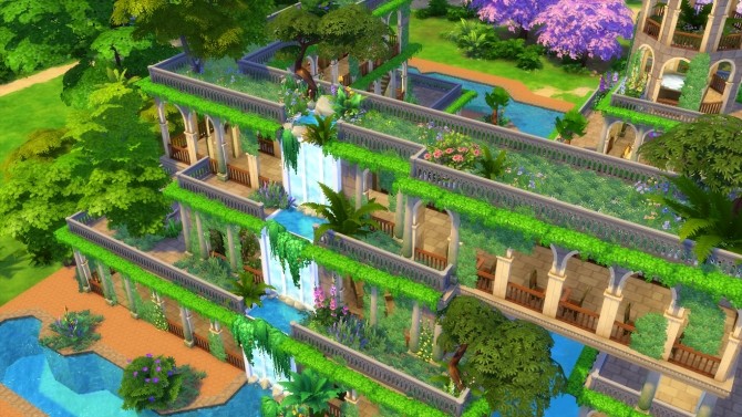 Sims 4 Hanging Gardens of Babylon No CC at Mod The Sims