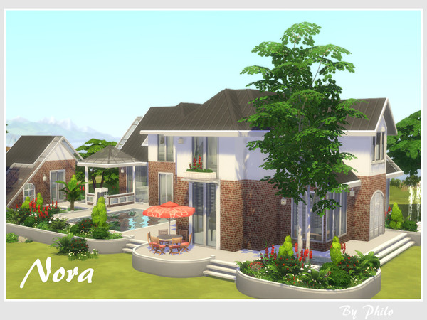 Sims 4 Nora house by philo at TSR