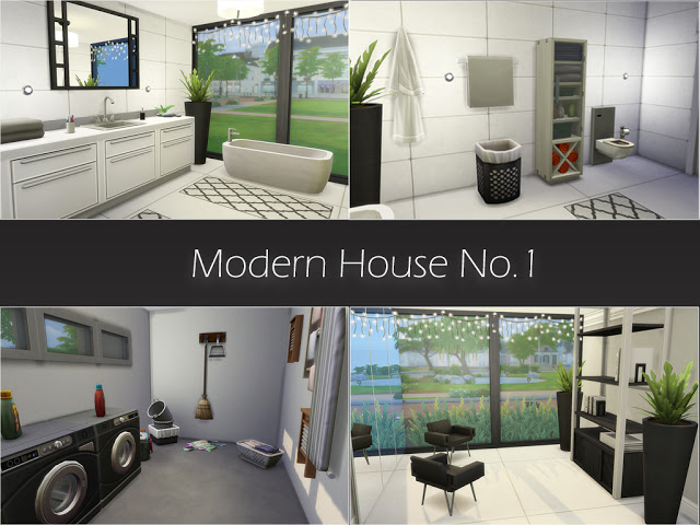 Sims 4 Modern House No.1 at MSQ Sims