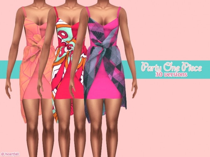 Sims 4 Party one piece dress at Heartfall