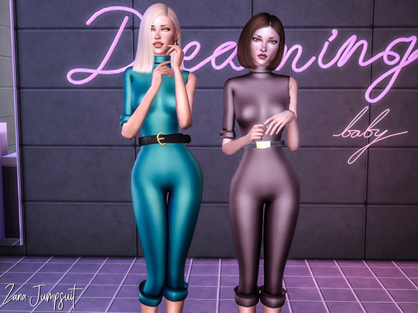Sims 4 Zana Jumpsuit by Genius666 at TSR