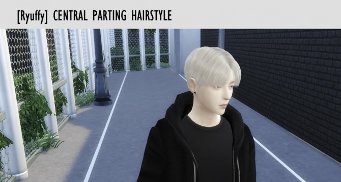Sims 4 Central Parting Hairstyle at RYUFFY