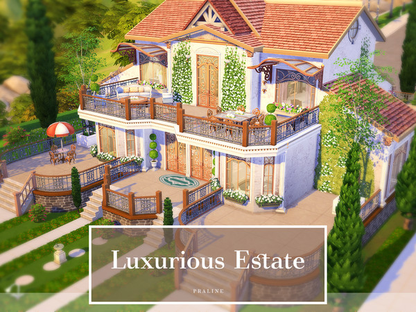 Sims 4 Luxurious Estate by Pralinesims at TSR
