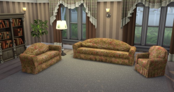 Sims 4 TS2 to TS4 Floral Fantasy Couches by simsi45 at Mod The Sims