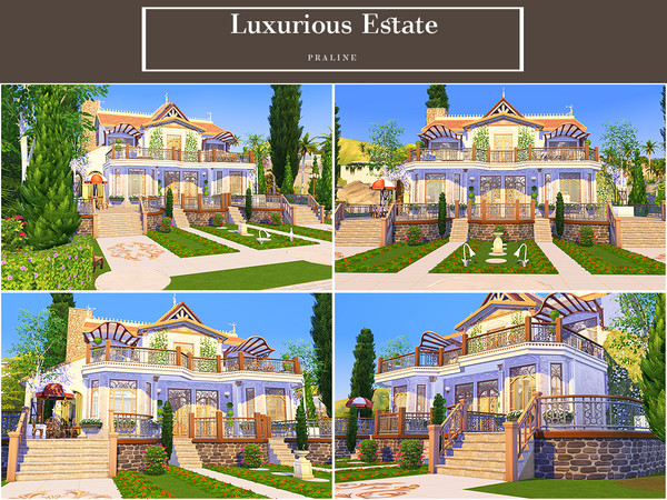 Sims 4 Luxurious Estate by Pralinesims at TSR