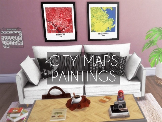 Sims 4 City Maps Paintings at Descargas Sims