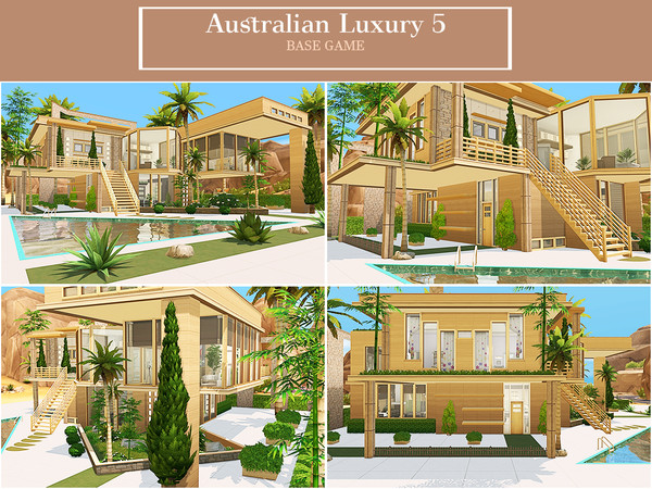 Sims 4 Australian Luxury 5 house by Pralinesims at TSR