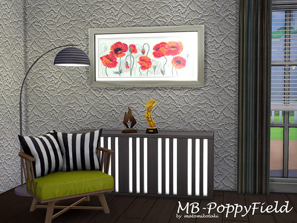 Sims 4 MB Poppy Field paintings by matomibotaki at TSR