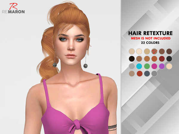 Sims 4 OE 1224 F Hair Retexture by remaron at TSR