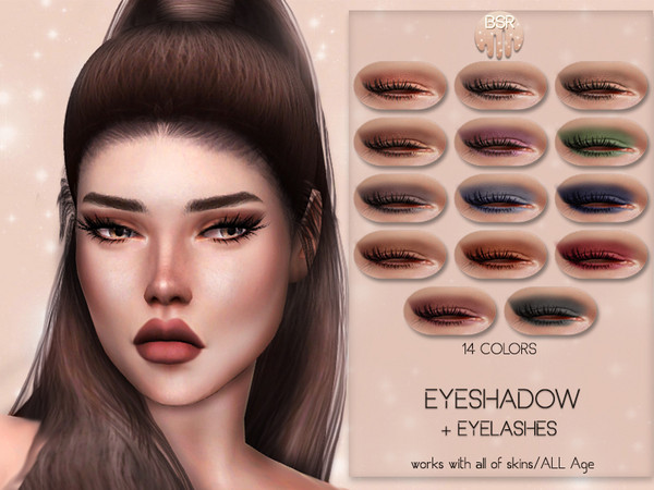 Sims 4 Eyeshadow +Eyelashes BS03 by busra tr at TSR