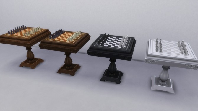 Sims 4 Chess Table from TS3 by TheJim07 at Mod The Sims