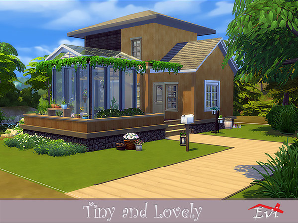 Sims 4 Tiny and Lovely one bedroom lot by evi at TSR