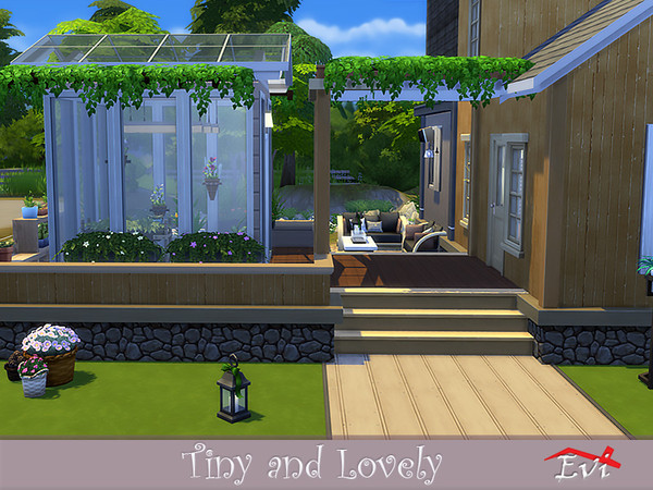 Sims 4 Tiny and Lovely one bedroom lot by evi at TSR