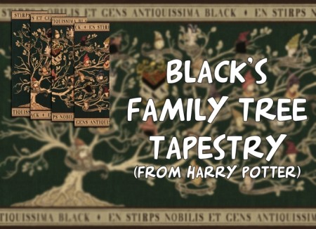 Black’s family tree tapestry (Harry Potter) by iSandor at Mod The Sims