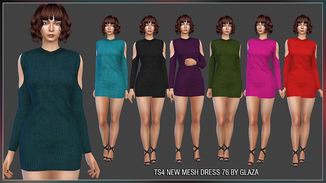 Sims 4 DRESS 76 at All by Glaza