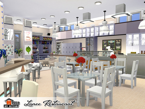 Sims 4 Lanee Restaurant by autaki at TSR