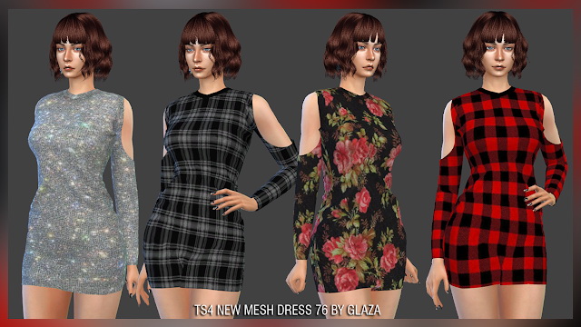 Sims 4 DRESS 76 at All by Glaza